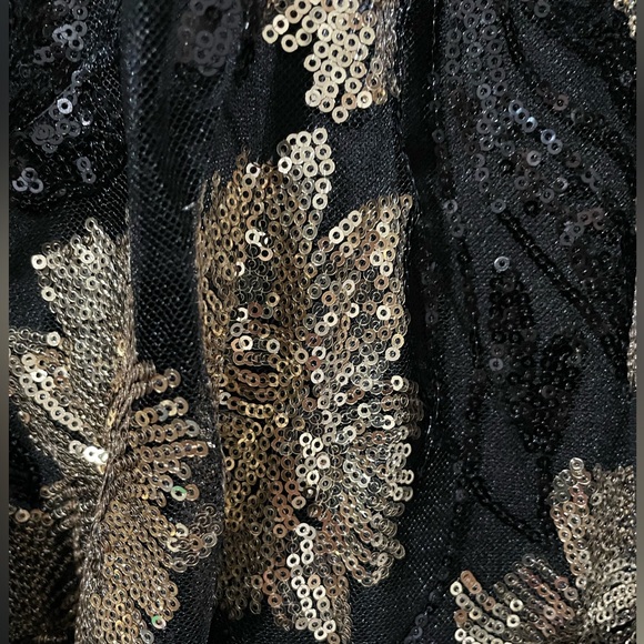 NWT JessaKae Bette black & gold sequined Holiday Dress Size 1X - Picture 4 of 6